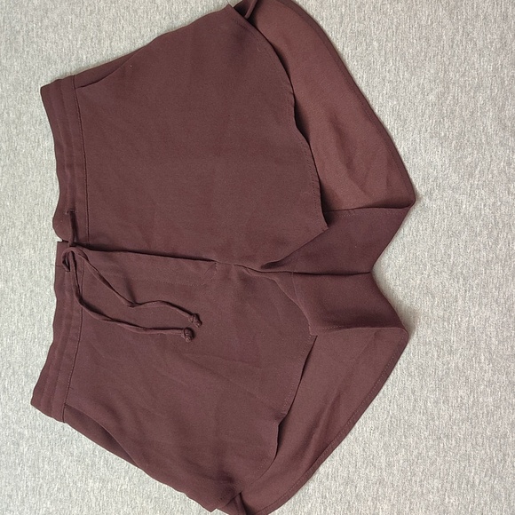 H&M Pants - H&M-WOMENS 100% POLYESTER MAROON SHORTS